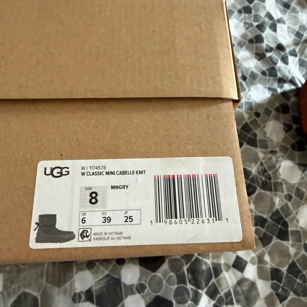 UGG Tan and Cream Knit Women's Boots - Picture 3 of 3